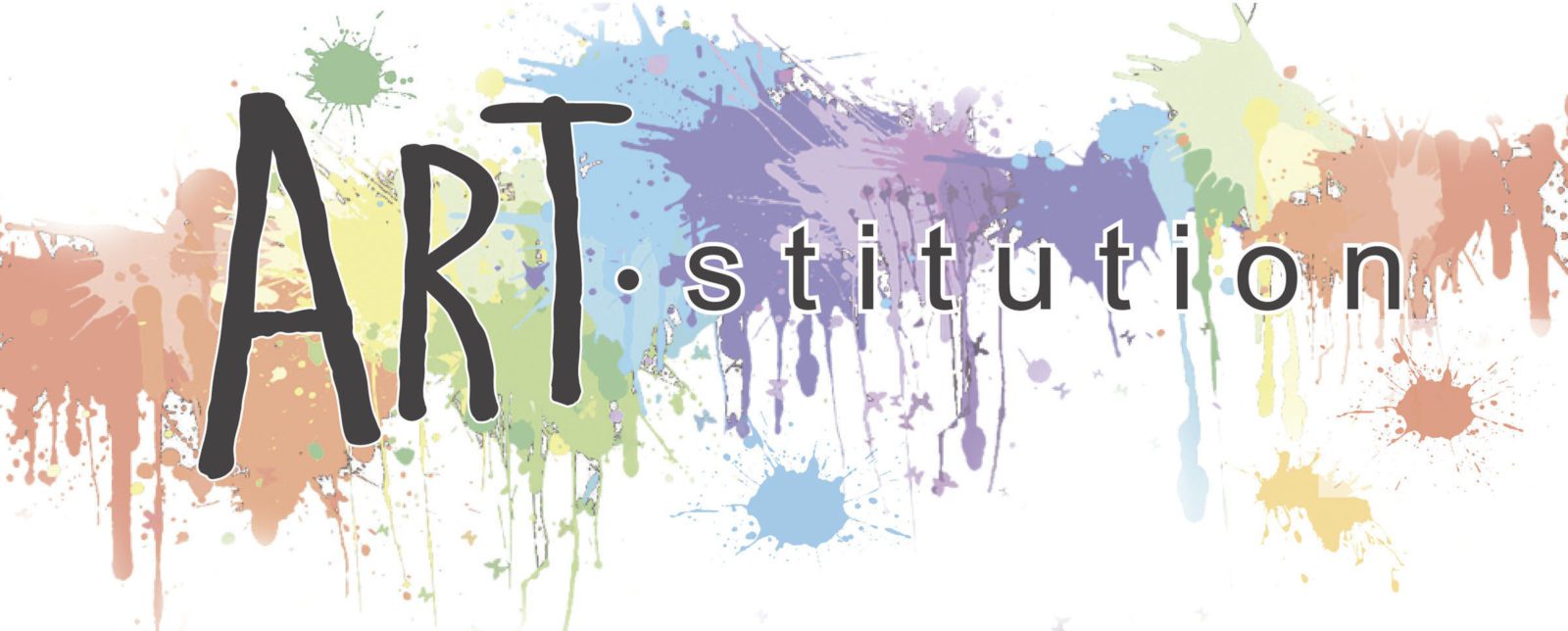 Colorful paint splatters and drips behind the text "art:situation" written in a bold, stylized font.