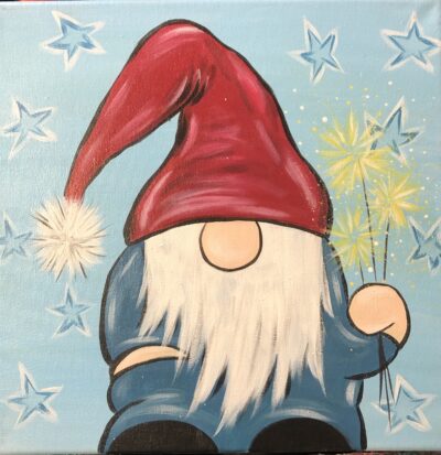 Gnome with Red Hat and Stars